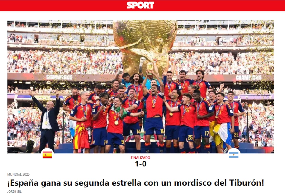 Tapa de medios españoles tras la final del Mundial.