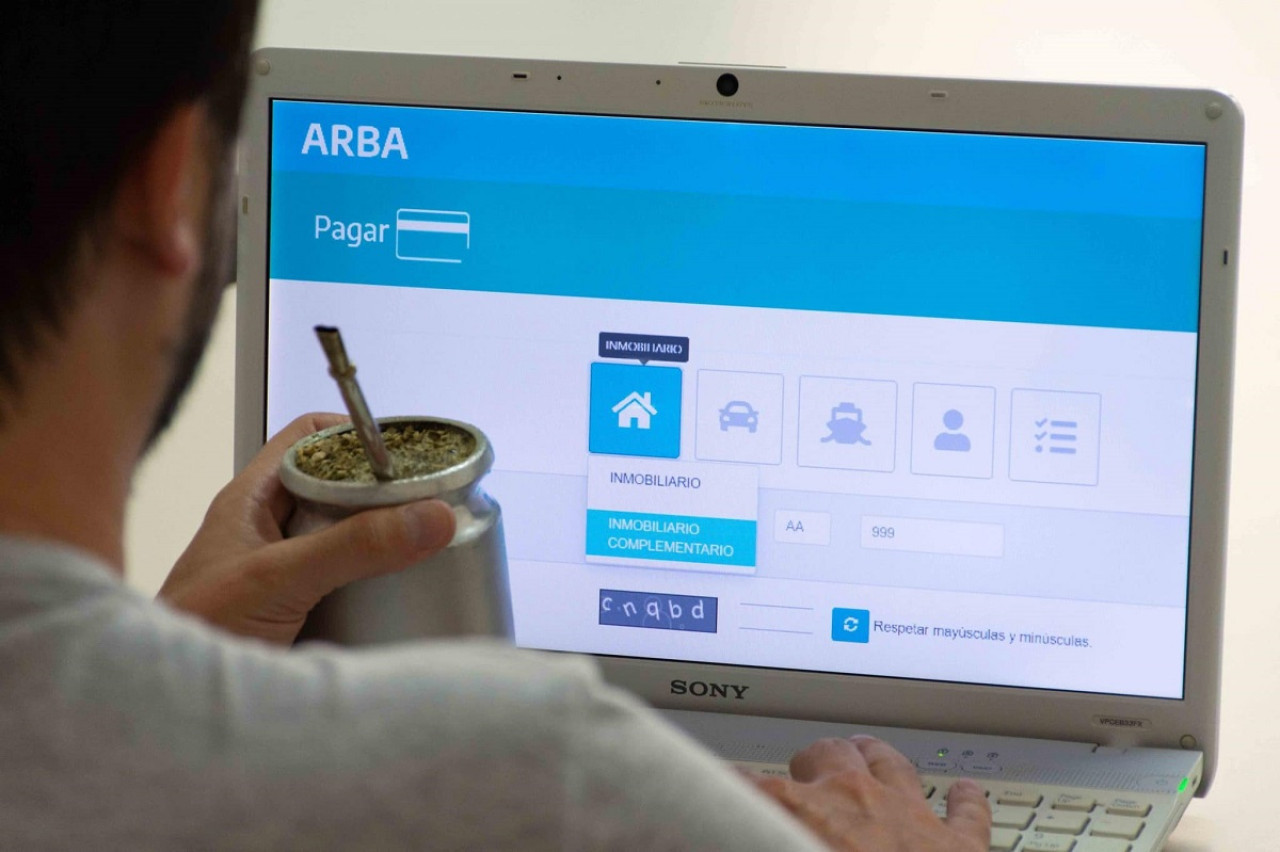 Página web de la ARBA. Foto: ARBA.