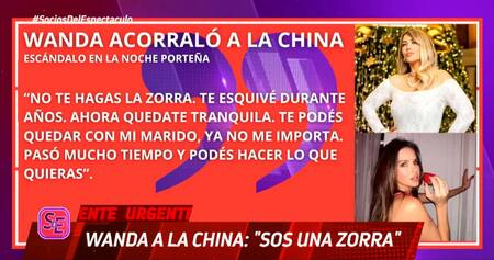 Las tremendas frases que le dijo Wanda Nara a la China Suárez. Foto: Captura ElTrece.