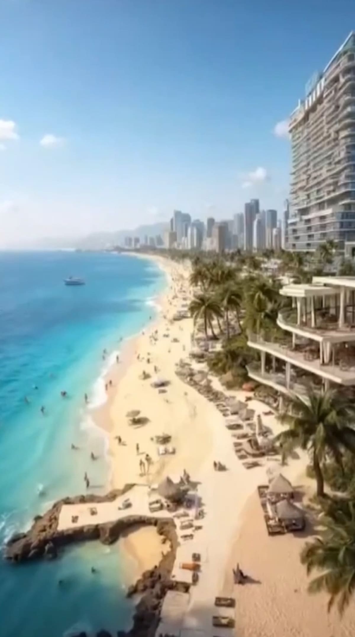 La Franja de Gaza según la "visión" de Trump. Foto: Captura de video.