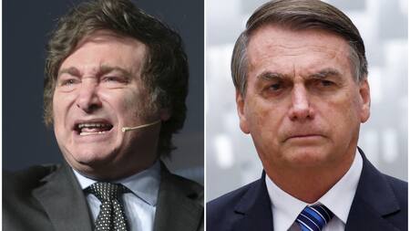 Javier Milei y Jair Bolsonaro. Fotos: NA.