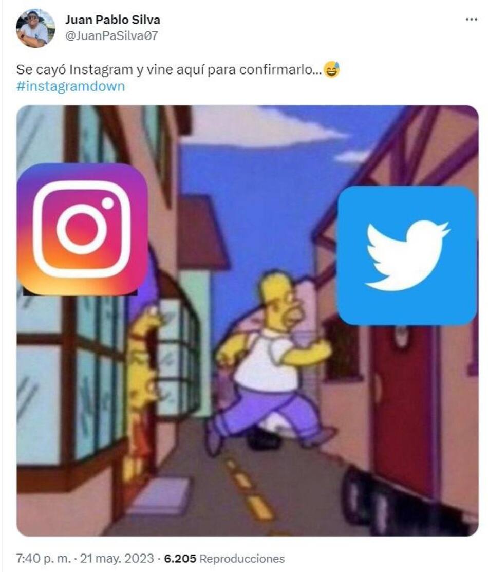 Los memes por la caída de Instagram. Foto: Captura.