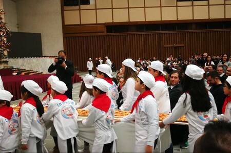 Cumpleaños 81 del Papa Francisco - Pizza gigante