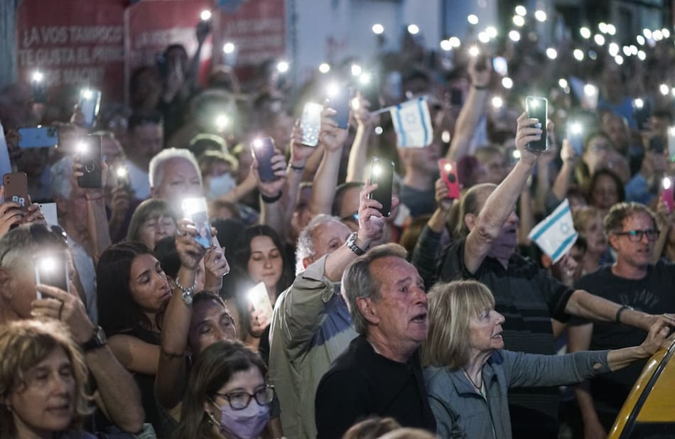 Marcha de la comunidad judía en Buenos Aires. Foto: NA.