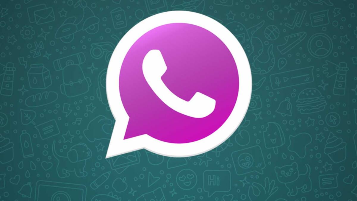 El logo de WhatsApp con los colores de Barbie. Foto: WhatsApp.