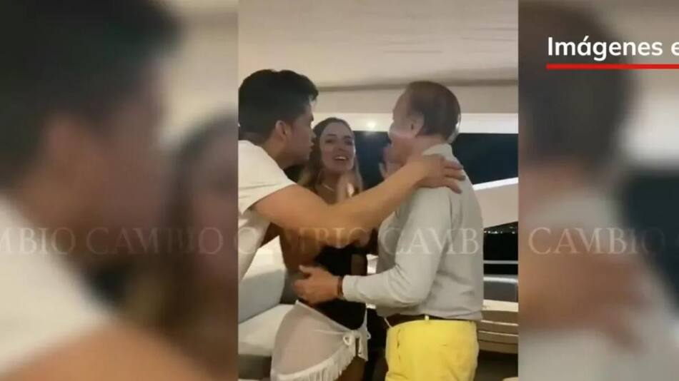 Rodolfo Hernández en una fiesta en un yate en Miami. Foto: Cambio.