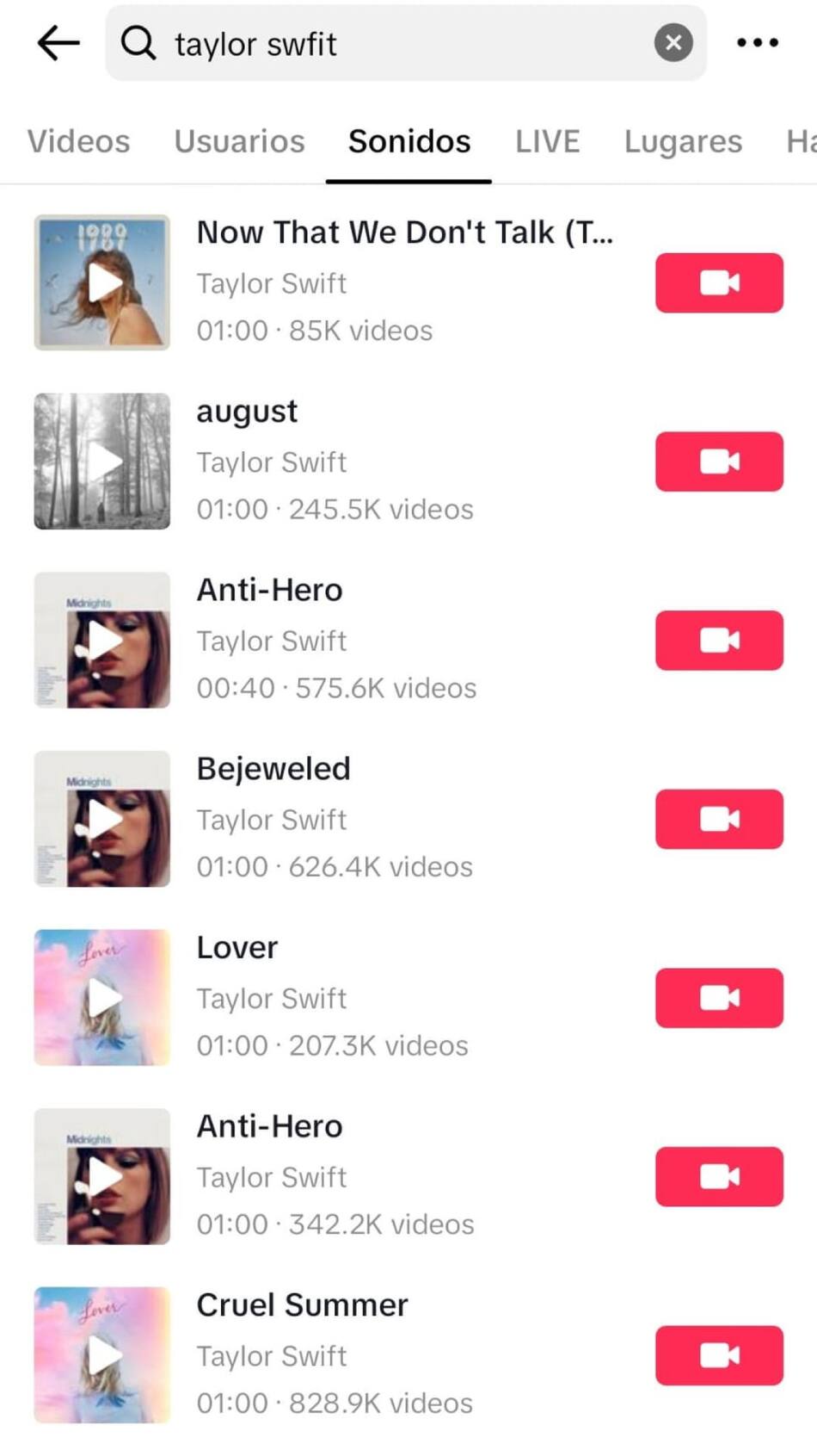 Ya se pueden utilizar canciones de Taylor Swift en TikTok. Foto: captura Canal 26.