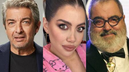 Ricardo Darín, Wanda Nara y Jorge Lanata. Fotos: NA.