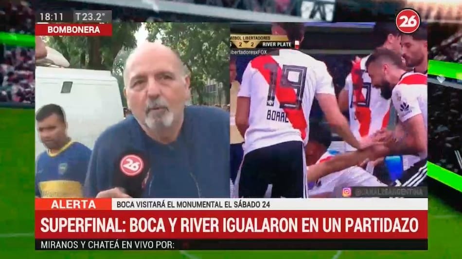 Hinchas de Boca, tras empate en Superfinal, Boca vs. River, Copa Libertadores, Canal 26