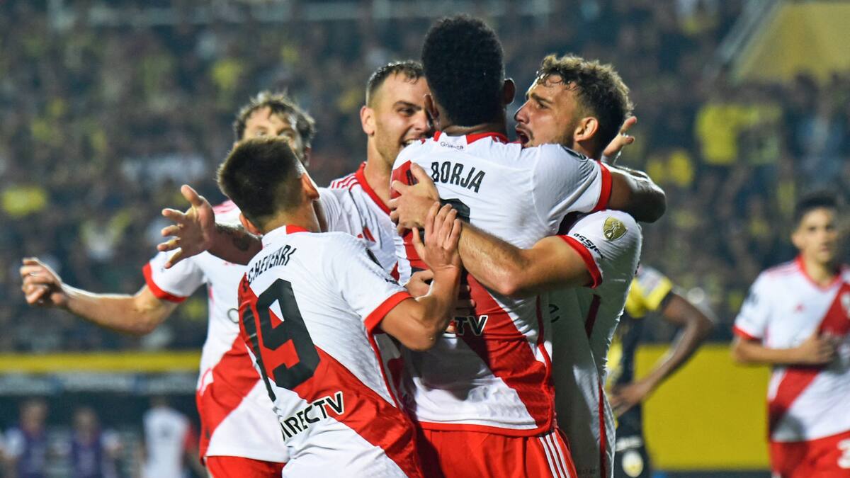 River durante el partido ante Deportivo Táchira. Foto NA: CONMEBOL