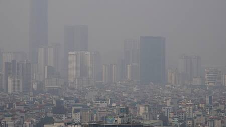 Contaminación en la ciudad de Hanoi, Vietnam. Foto: EFE.