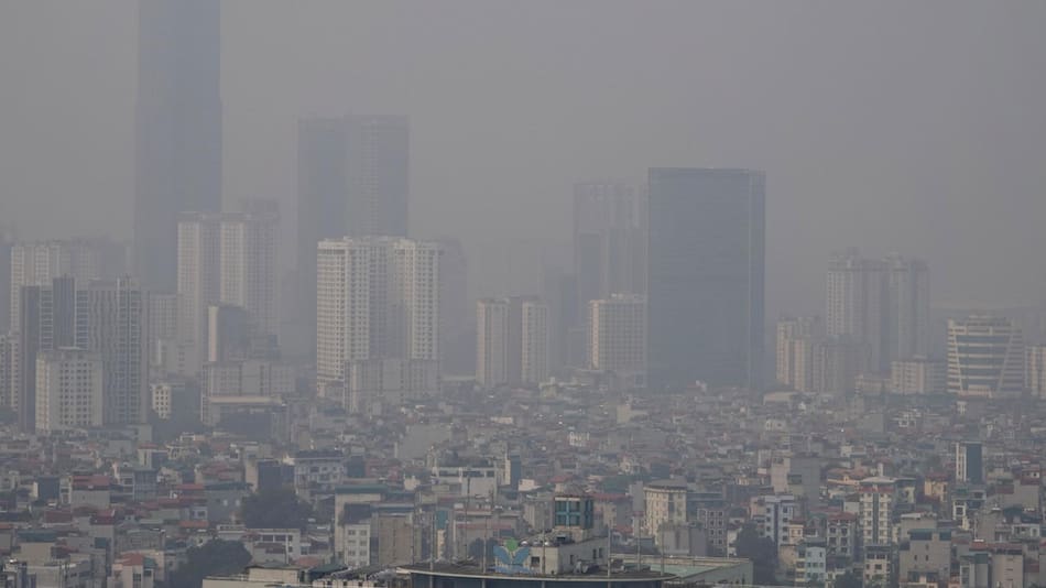 Contaminación en la ciudad de Hanoi, Vietnam. Foto: EFE.