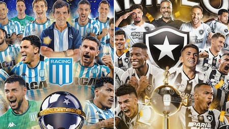 Racing y Botafogo jugarán la Recopa Sudamericana. Fotos: Conmebol