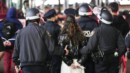 Protestas propalestinas en universidades de Estados Unidos. Foto: EFE.
