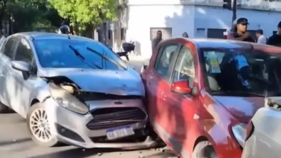 Choque en cadena en Palermo.
