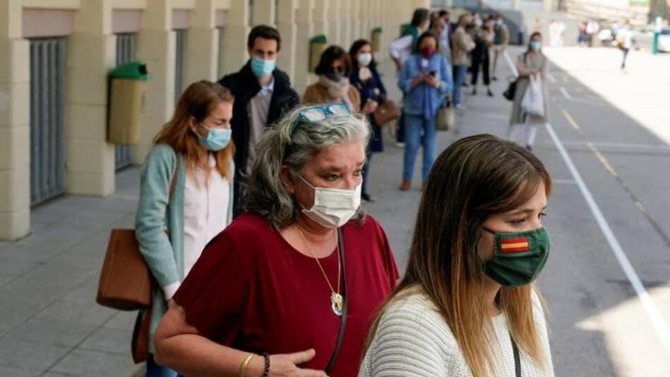 Barbijos en España, Reuters