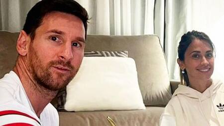Lionel Messi junto a Antonella Roccuzzo