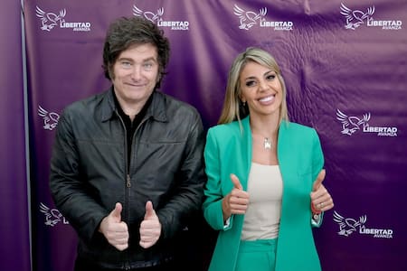 javier milei y virginia gallardo