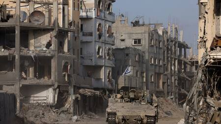 Soldados israelíes en la Franja de Gaza; guerra Israel-Hamás: Foto: Reuters