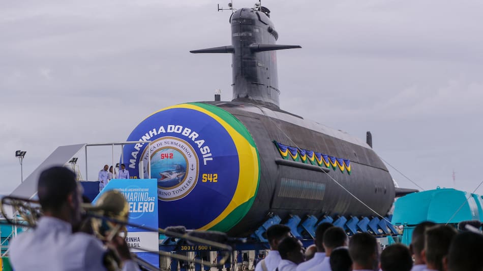 Evento del lanzamiento del nuevo submarino de Brasil. Foto: EFE.