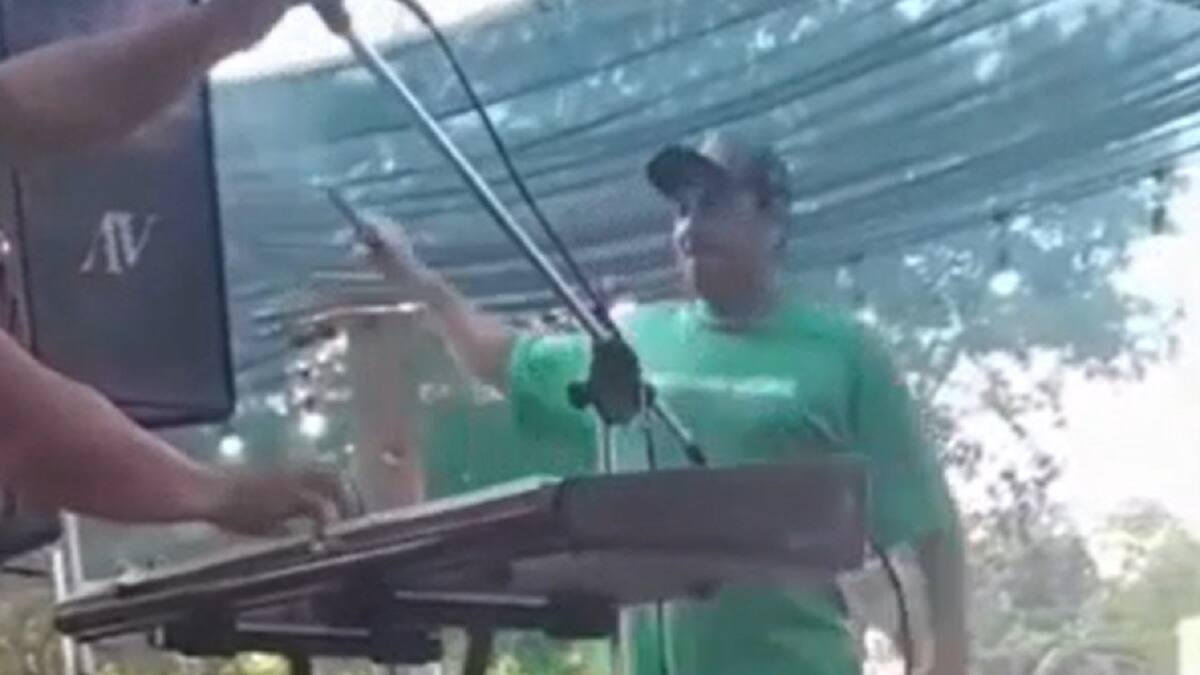 Momento de los disparos. Foto: captura video.