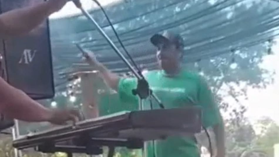 Momento de los disparos. Foto: captura video.
