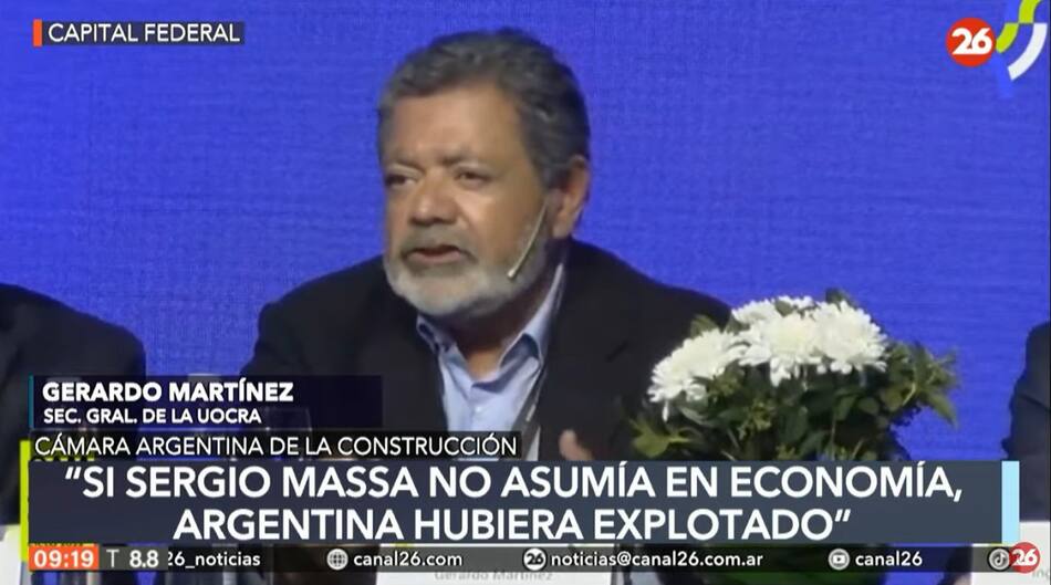 Gerardo Martínez. Foto: Canal 26.