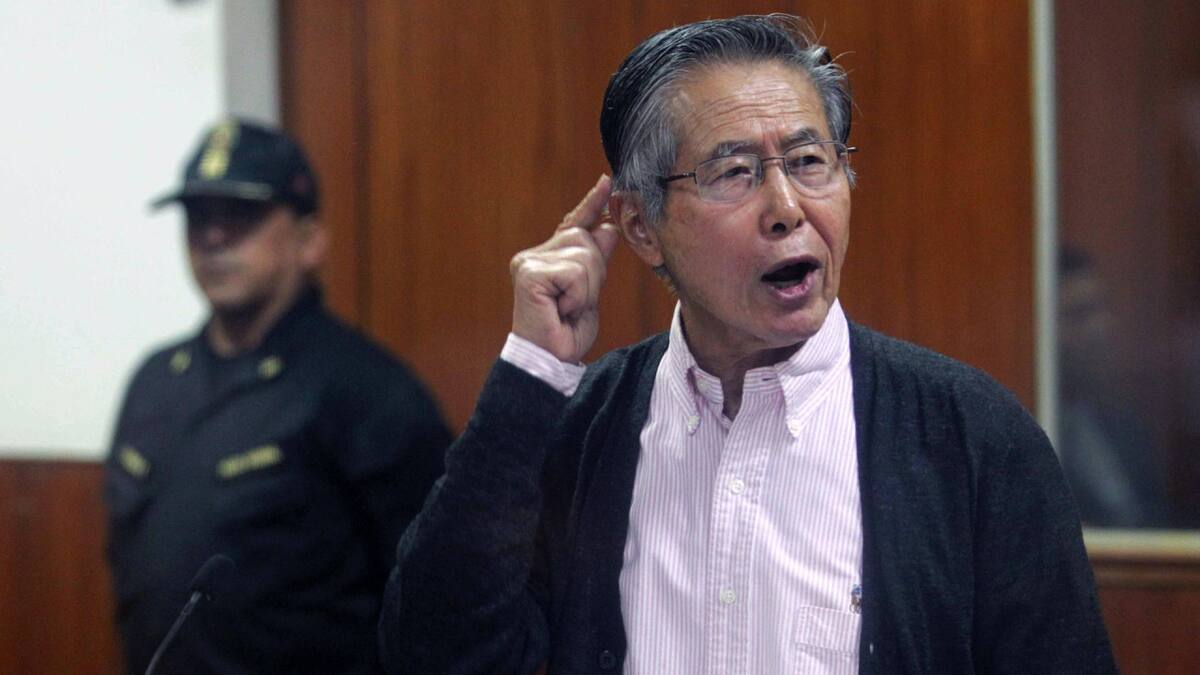 El expresidente peruano Alberto Fujimori durante una audiencia en Lima. Foto: EFE