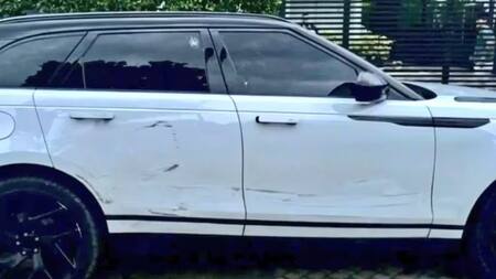 Así quedó el vehículo de Cardona. Foto: redes sociales.