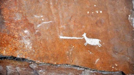 Dibujos en la Reserva Natural y Cultural Cerro Colorado. Foto: gentileza Agencia Córdoba Cultura.