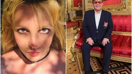 John y Spears. Fotos: Instagram/britneyspears-eltonjohn