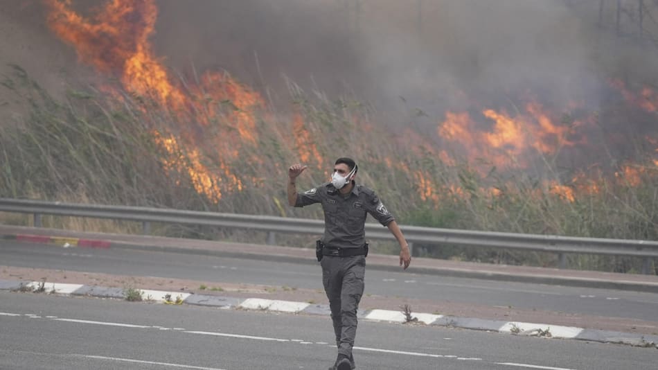 Incendios en Jerusalén, Israel. Foto: EFE.