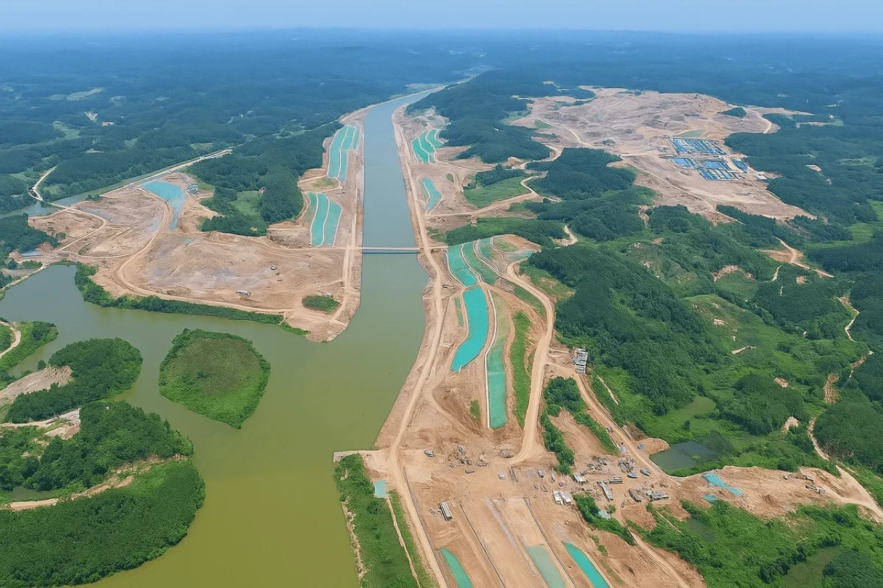 El Canal de Pinglu, China. Foto: Icebook.