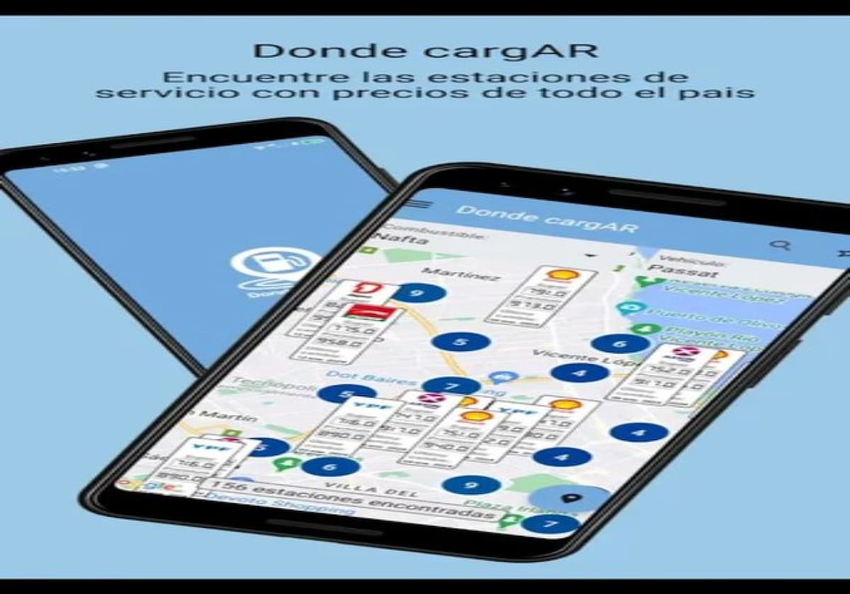 Aplicación Donde cargAR. Foto X.