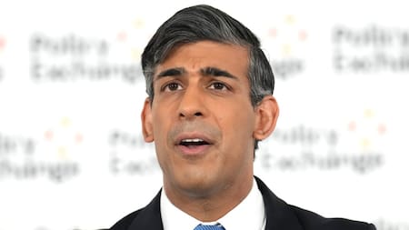 Rishi Sunak, primer ministro británico. Foto: Reuters.