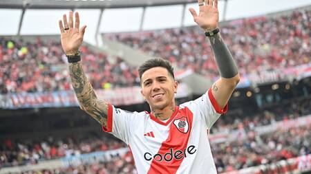Enzo Fernández volvió al Monumental. Foto: X @RiverPlate.