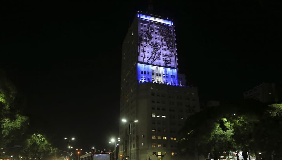 Figura de Evita en el ministerio de Desarrollo Social, Agencia NA