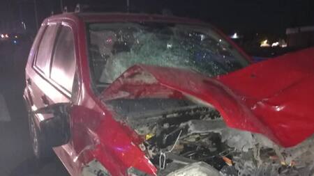 Así quedaron los autos tras el choque. Foto: Mendoza Post