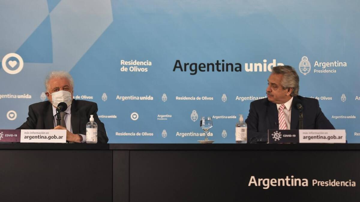 Alberto Fernández y Ginés González García, ministerio de Salud, NA