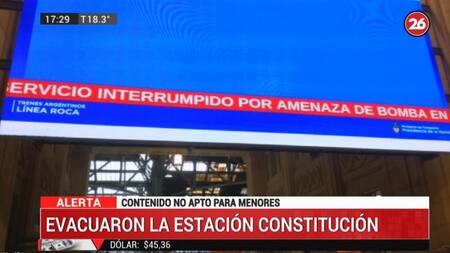 Amenaza de bomba en el Tren Roca, Constitución