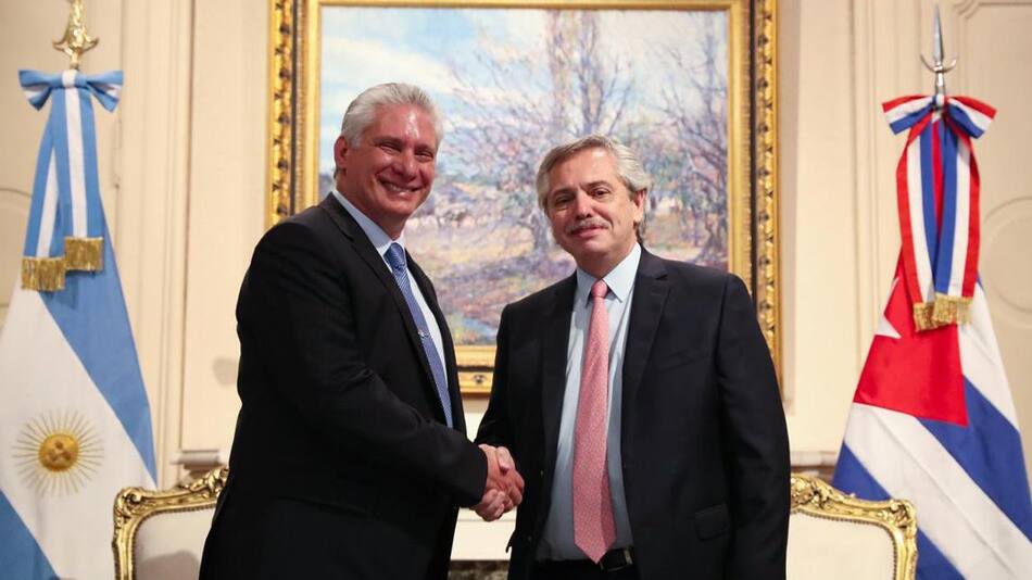 Miguel Díaz-Canel y Alberto Fernández, Cuba y Argentina, NA