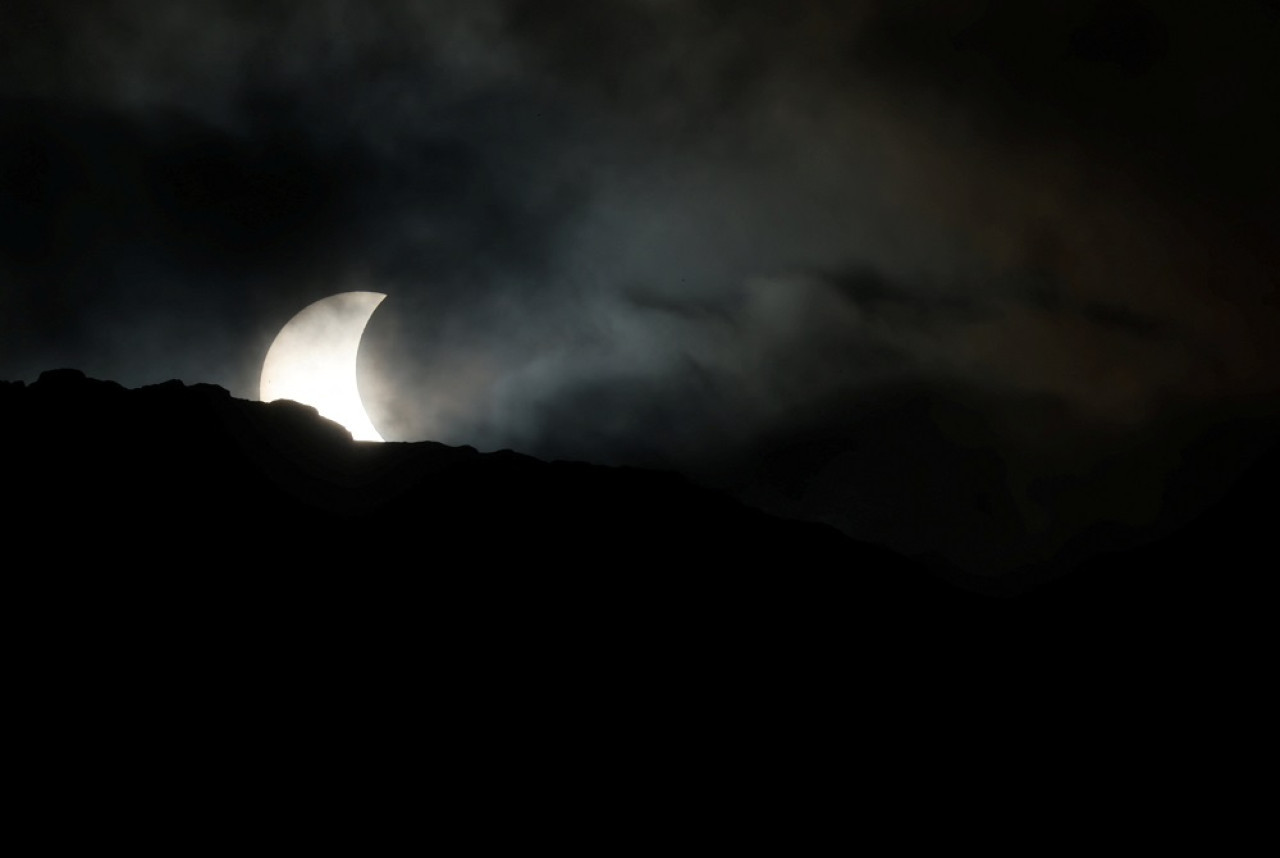 Eclipse solar del 29 de marzo de 2025. Foto: Reuters / Leonhard Foeger.
