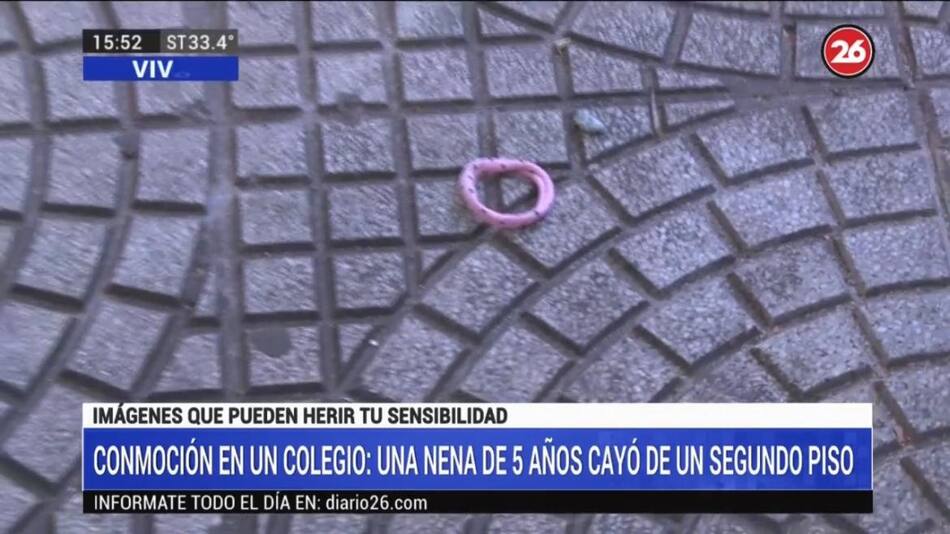 Niña cayó de un segundo piso en jardín de Palermo, CANAL 26