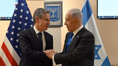 Antony Blinken y Benjamin Netanyahu. Foto: EFE.