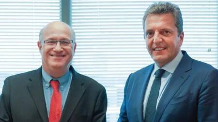 Sergio Massa con Ilan Goldfajn, presidente del BID.