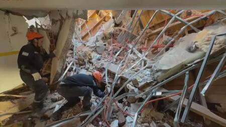 Derrumbe en un hotel de Villa Gesell. Foto: X.