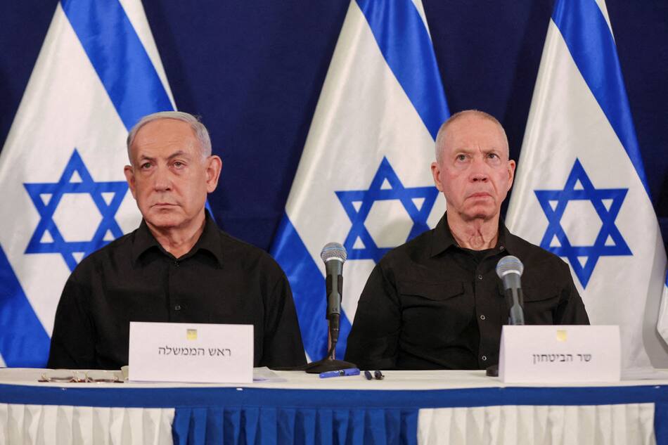 Benjamín Netanyahu y Yoav Gallant. Foto: Reuters.