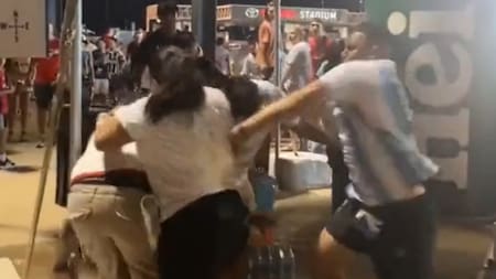 Pelea a la salida del partido del Inter Miami. Foto: captura.