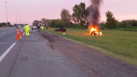 Accidente fatal en la autopista Buenos Aires-La Plata. Foto: NA.