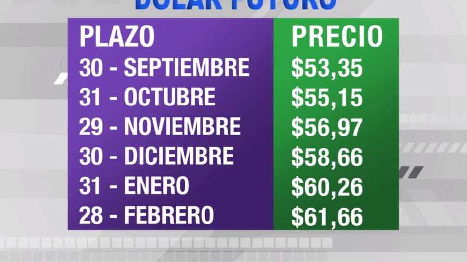 Dólar futuro, cotizaciones septiembre 2019 febrero 2020, economía argentina, CANAL 26